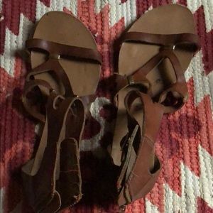 brown gladiator sandals